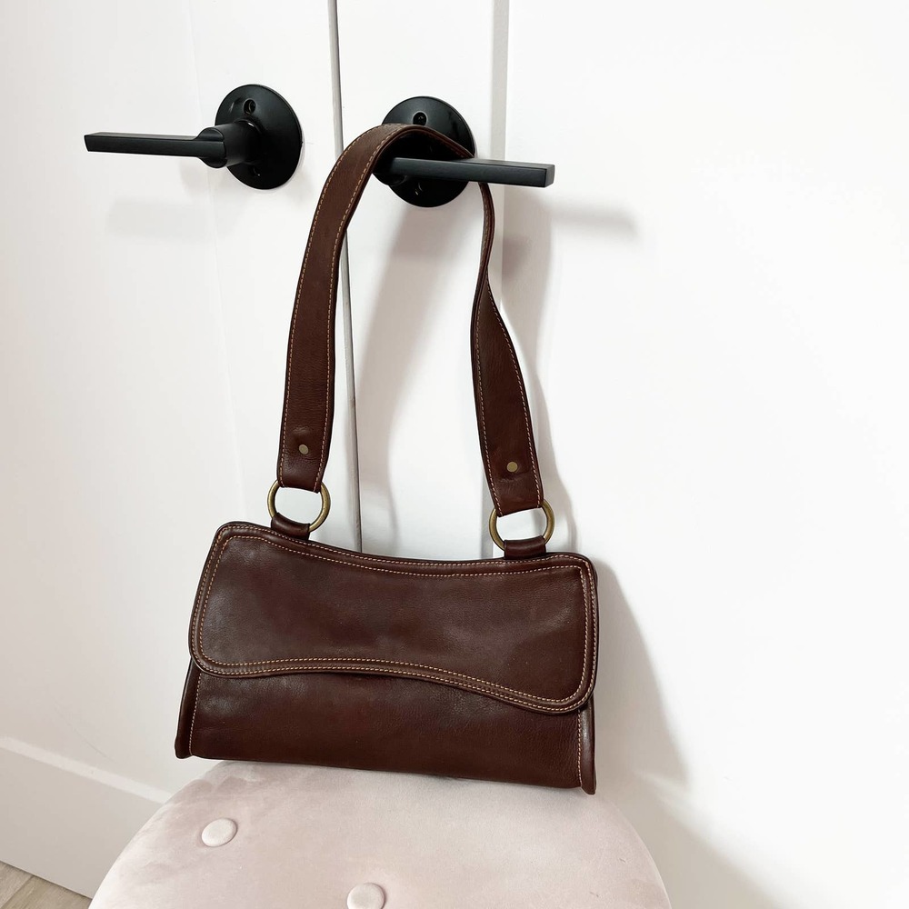 J. Jill Brown Leather Shoulder Bag